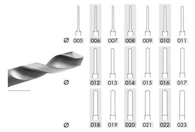 58 and 77 Twist Drills (Stepped 2.3mm shank)