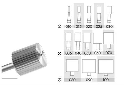 R Steel Cylinder / Barrel Burs