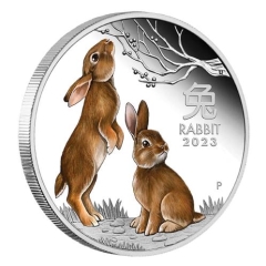Fine Silver Coin Coloured Rabbit 2023 5oz
