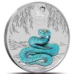 Fine Silver Coin Coloured Snake 2025 5oz