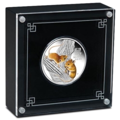 Fine Silver Coin Coloured Mouse 2020 1oz Proof