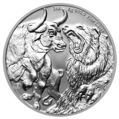Fine Silver Coin Bull & Bear Chad 1oz 2023