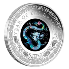 Fine Silver Coin Opal Lunar Dragon 2024 1oz