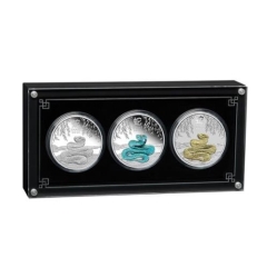 Fine Silver Coin Lunar 3 Coin Proof Set Snake 2025