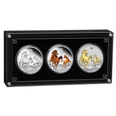 Fine Silver Coin Lunar 3 Coin Proof Set Horse 2026