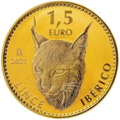 Fine Gold Coin 1oz Spain Lynx 2021