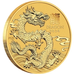 Fine Gold Coin - 2oz Australian Lunar Dragon 2024