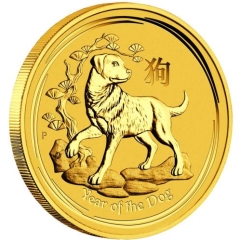 Fine Gold Coin - 1/10oz Australian Lunar Dog 2018