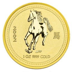 Fine Gold Coin - 1oz Australian Lunar Horse 2002