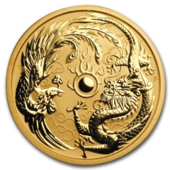 Fine Gold Coin Dragon & Phoenix 2018 1oz