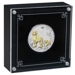 Fine Silver Coin Gilded Tiger 2022 1oz