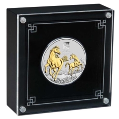 Fine Silver Coin Gilded Horse 2026 1oz