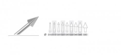 Bur Steel Pointed NN fine 4.50mm