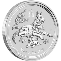 Fine Silver Coin Dog 2018 2oz