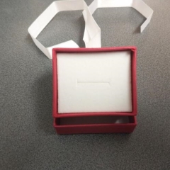 Cardboard Ring Box with Ribbon - RED pack of 6