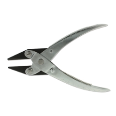 Pliers Flat Nose Parallel w/Spring Half Round 140mm