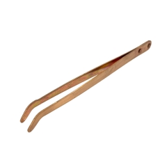 Copper Tongs 9" Curved Tips
