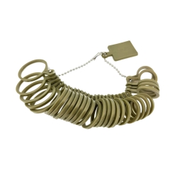 Ring Sizes Gold  Plastic USA 1-15