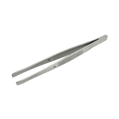 Tweezers Blunt Serrated 4 1/2"