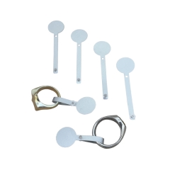 Ring Tags Single End 5/8" 16mm Rnd White